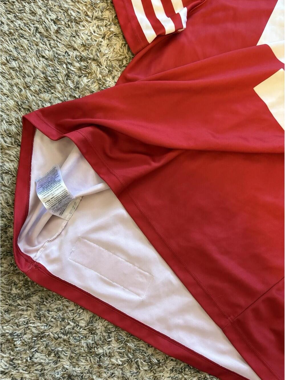 Nike San Francisco 49ers NFL Fred Warner Red Color Rush Jersey Men's Size 2XL - Picture 10 of 10